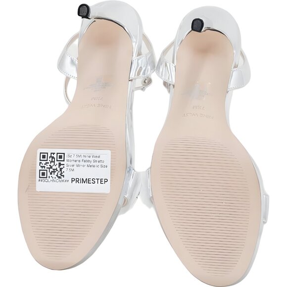 Nine West Fabby Silver Mirror Stiletto Dress Sandals Women's US 7.5M - Picture 6 of 6